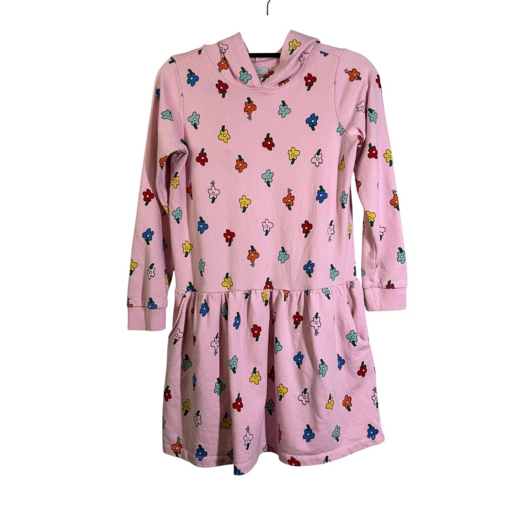 HANNA ANDERSSON Dress‎ Girls 12 (150) Novelty Blossom Print w/Hoodie & Pockets